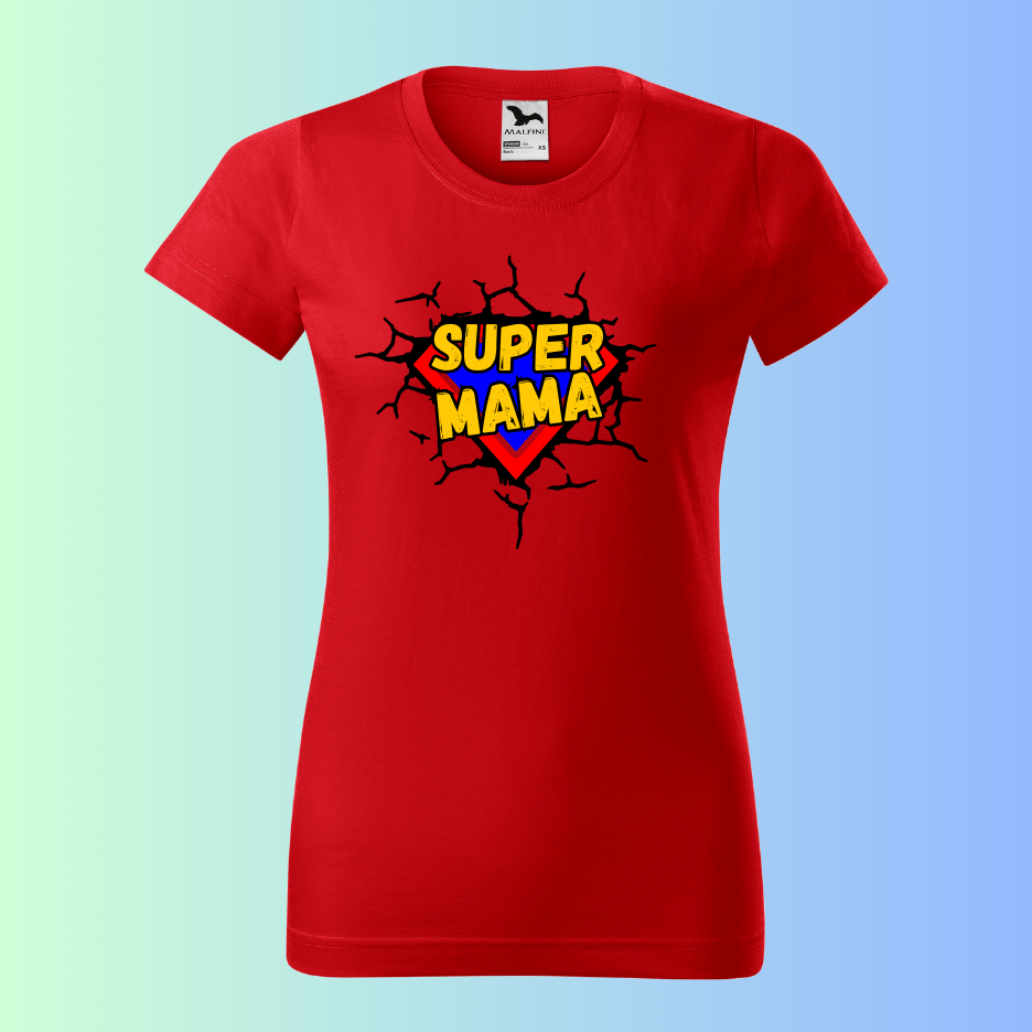 Dámske tričko s potlačou - Super MAMA
