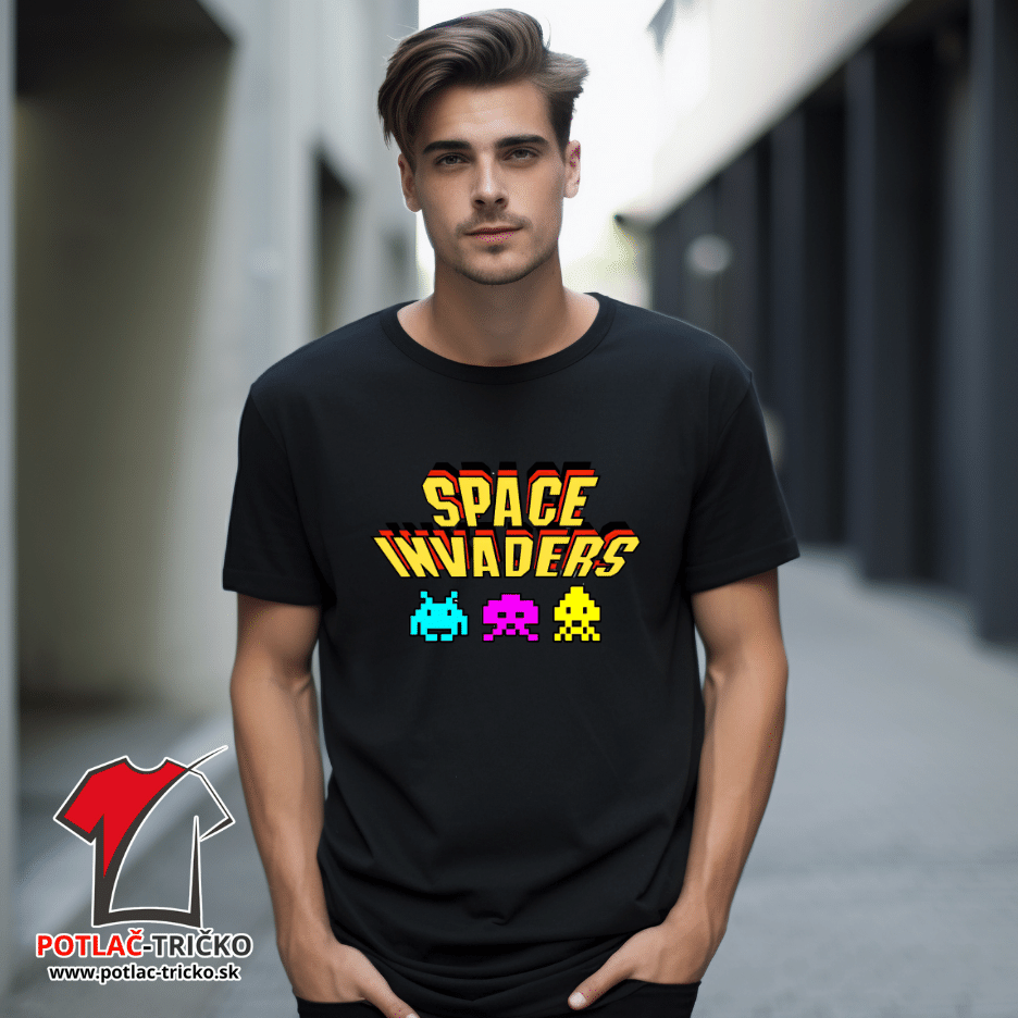 SPACE INVADERS Pánske tričko s potlačou