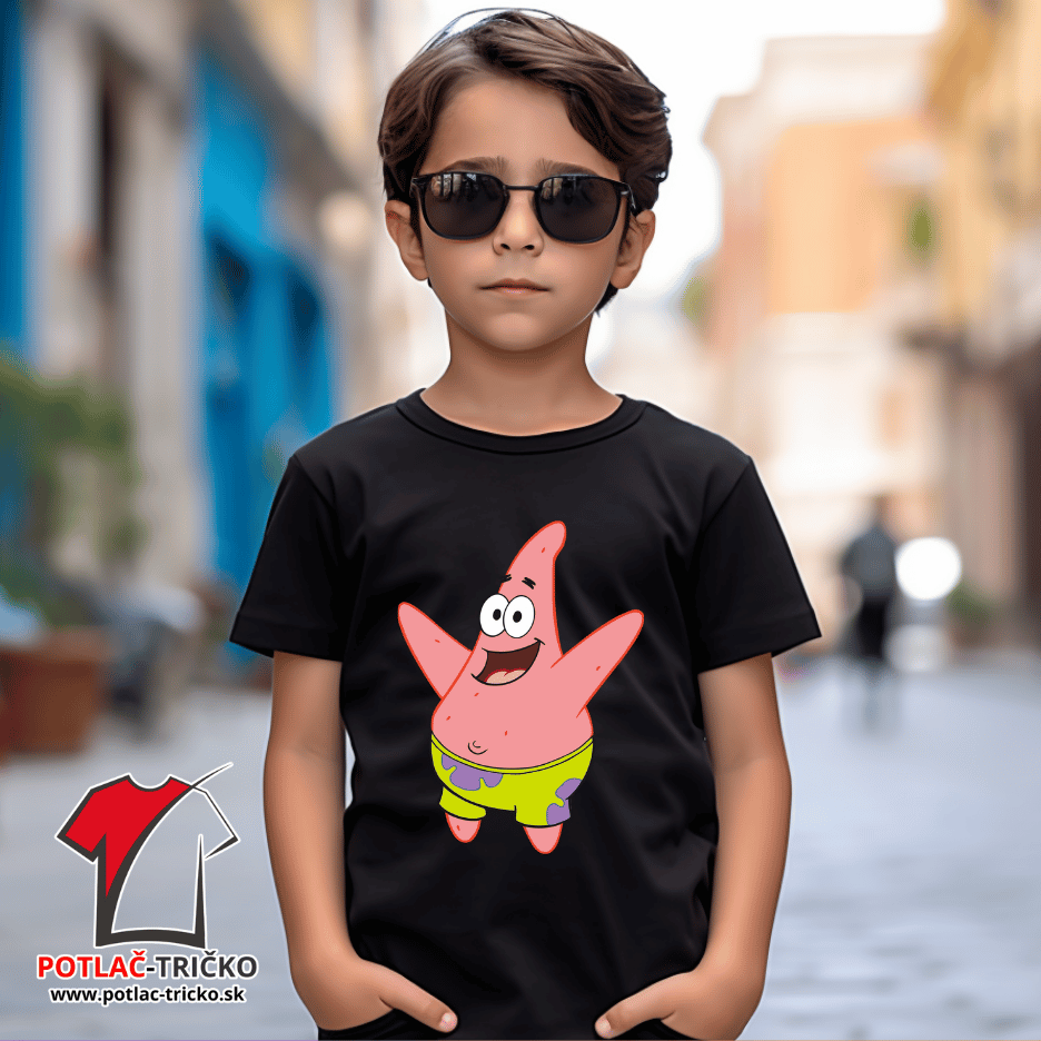 Tričko pre deti s potlačou Spongebob Patrick