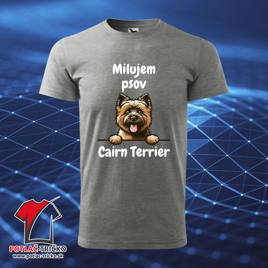 Cairn Terrier tričko pánske pre pre milovníkov psov ()