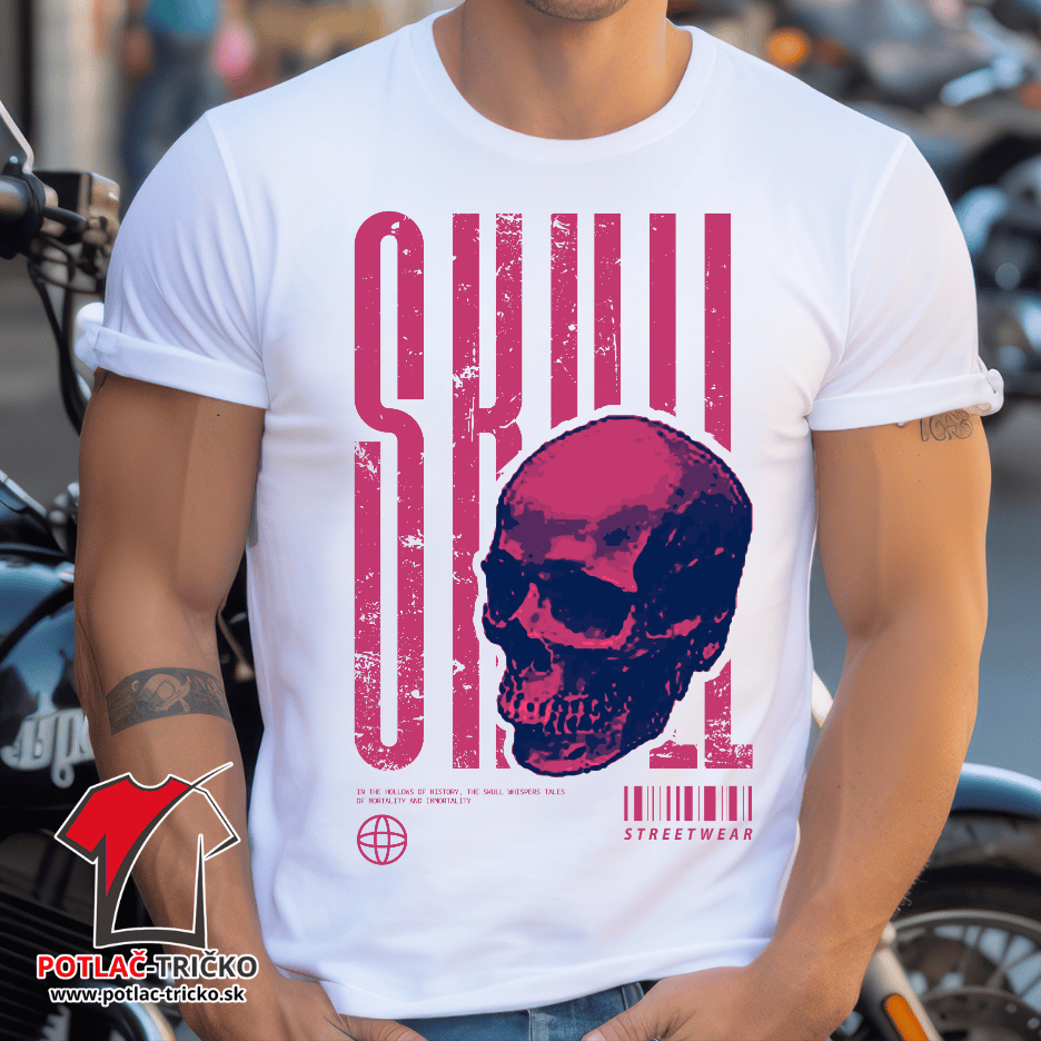 StreetWear SKULL - Pánske Tričko